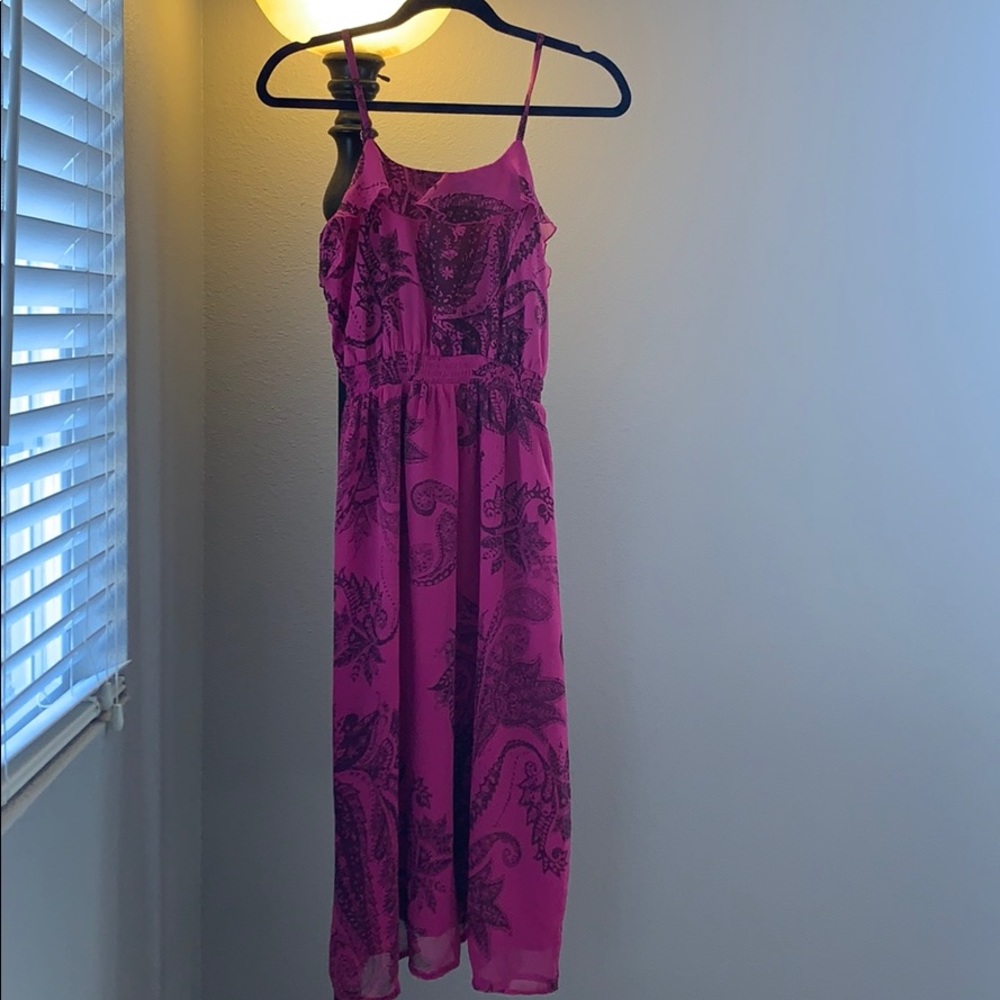 Express pink printed dress, XS